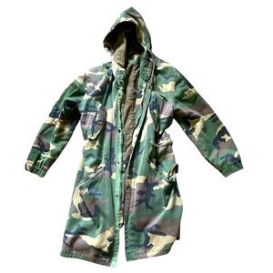 camouflage trench coat